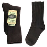 Maggie's Functional Organics Crew Socks Chocolate Classic Size 9-11