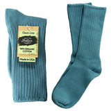Maggie's Functional Organics Crew Socks Denim Blue Classic Size 9-11