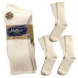 Maggie's Functional Organics Crew Socks Natural Tri-Packs Size 9-11