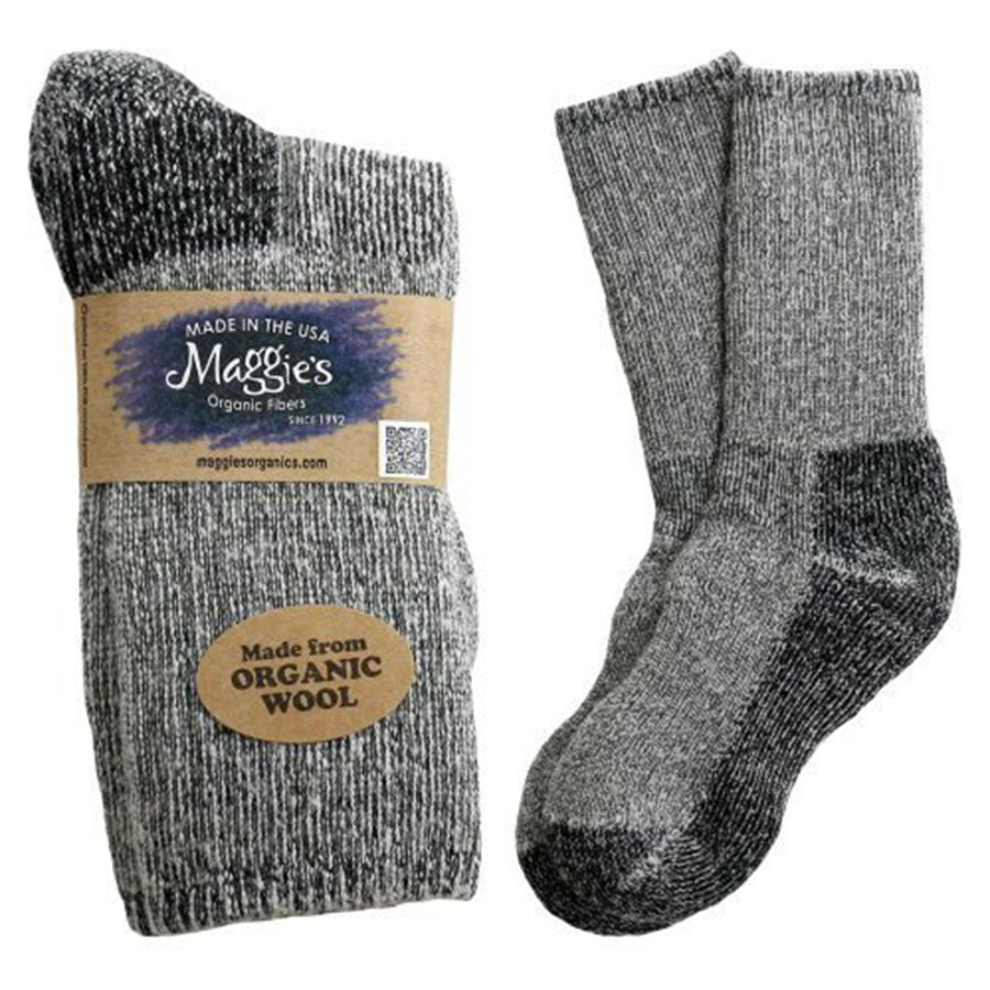 Maggie's Functional Organics Killington Mountain Hiker Socks Black 10-13