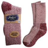 Maggie's Functional Organics Killington Mountain Hiker Socks Raspberry 10-13