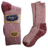 Maggie's Functional Organics Killington Mountain Hiker Socks Raspberry 9-11