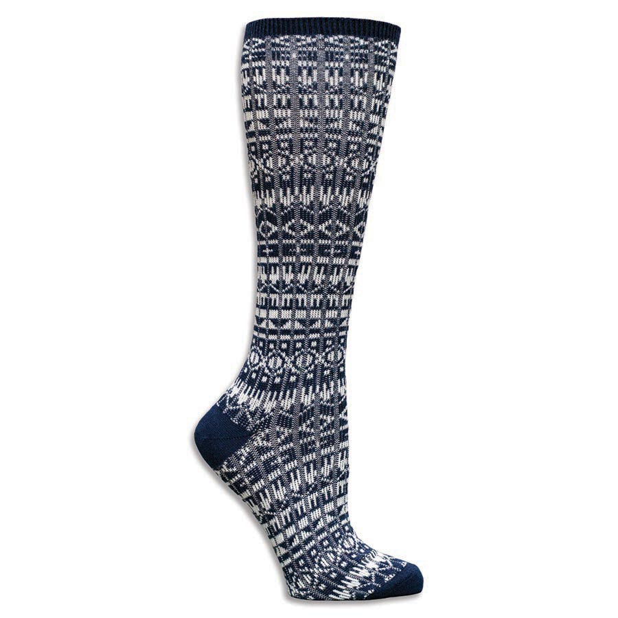 Maggie's Functional Organics Knee High Socks Navy 10-13 Sweater