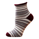 Maggie's Functional Organics Snuggle Socks Wine Stripe 10-13 Wool