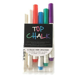 Masontops Storage Solutions Liquid Chalk Markers, Fine Tip 6 Pack Chalkboard Lids