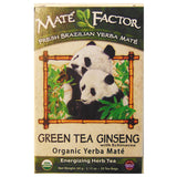 Mate Factor Certified Organic Yerba Mate Green Tea Ginseng with Echinacea 20 unbleached tea bags unless noted 20 tea bags