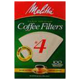 Melitta Coffee & Tea Filters #4 Cone Coffee Filters, Natural 100 count