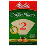 Melitta Coffee & Tea Filters #2 Cone Coffee Filters, Natural Brown 100 count