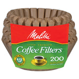 Melitta Coffee & Tea Filters Basket Coffee Filters, Natural Brown 200 count