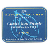 Natural Patches of Vermont Essential Oil Patches Bergamot, Calming Stress Relief Formula 10 count tins