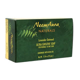 NeemAura Naturals Handmade Ultra Sensitive Bar Soaps with Neem Oil Lavender Oatmeal 3.5 oz.