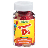 Nutrition Now Children's Supplements Rhino Vitamin-D 60 chewable gummies Daily Products