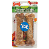 Nylabone Products Healthy Edible Dog Chews Chicken with Vitamins, Wolf 2-pack