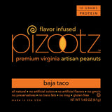 Pizootz Flavor Infused Peanuts Baja Taco 5.75 oz. resealable bag