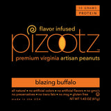 Pizootz Flavor Infused Peanuts Blazing Buffalo 5.75 oz. resealable bag