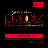 Pizootz Flavor Infused Peanuts Habanero 5.75 oz. resealable bag