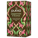 Pukka Organic Teas Peppermint & Licorice Herbal Teas 20 tea sachets