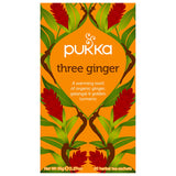 Pukka Organic Teas Three Ginger Herbal Teas 20 tea sachets