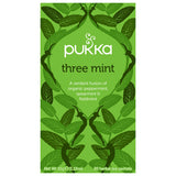 Pukka Organic Teas Three Mint Herbal Teas 20 tea sachets