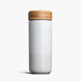SOMA Insulated Ceramic Mugs + Bamboo Lid Pearl 12 oz.