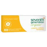 Seventh Generation Feminine Care Regular 20 count Certified Organic Cotton Chlorine Free Non-Applicator Tampons