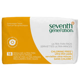 Seventh Generation Feminine Care Ultra-thin Regular with Wings 18 count Chlorine Free Cotton Pads