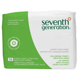 Seventh Generation Feminine Care Ultra-thin Super Long with Wings 16 count Chlorine Free Cotton Pads