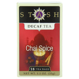 Stash Tea Decaffeinated Tea Blends Chai Spice 18 foil tea bags