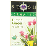 Stash Tea Organic Teas Lemon Ginger Green 18 tea bags
