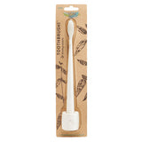The Natural Family Co. Biodegradable Soft Toothbrushes Ivory Desert Toothbrush & Stand