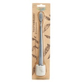 The Natural Family Co. Biodegradable Soft Toothbrushes Monsoon Mist Toothbrush & Stand