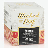 Wicked Joe Organic Coffee 12 Individually Wrapped Whole Leaf Pyramid Sachets Wicked Red
