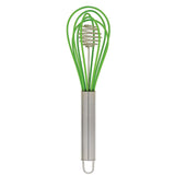 The World's Greatest Kitchen Tools Double Helix Rapid Whisk, Green 7.5"