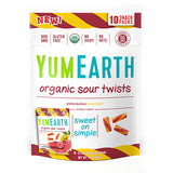 YumEarth Organic Gummies Sour Twists Watermelon Lemonade Family Size 10 (0.7 oz.) individual packs