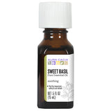 Aura Cacia Basil (Sweet), Essential Oil, 1/2 oz. bottle
