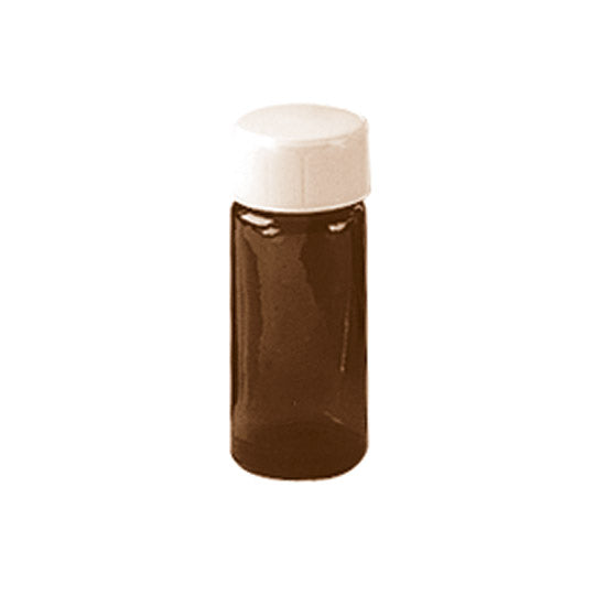Frontier 2 dram Amber Bottle with Cap 6 count