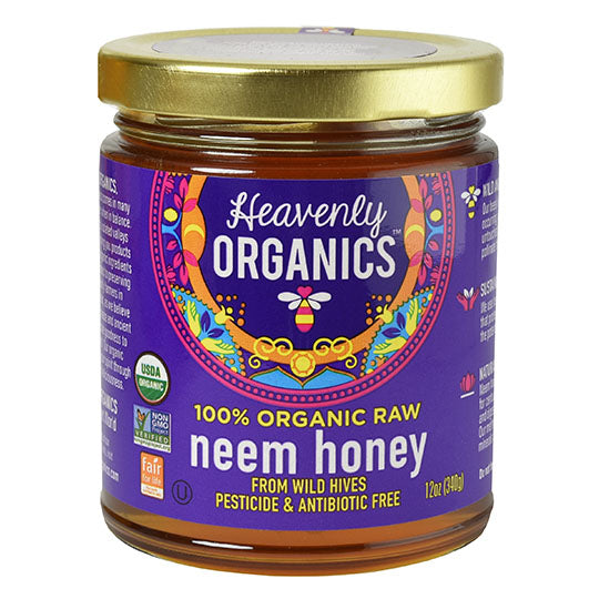 Heavenly Organics Organic Raw Honey Neem 12 oz. jars