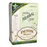 Mate Factor Organic Functional Herbal Tea Blends Detox Medley with Ginger & Turmeric 20 tea bags