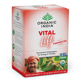 Organic India Turmeric Lift Vital, Fermented Adaptogens for Energy & Vitality 15 (0.1 oz.) pouches per box
