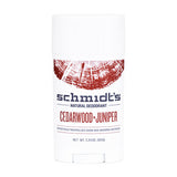 Schmidt's Deodorant Natural Deodorants Cedarwood + Juniper 3.25 oz. sticks