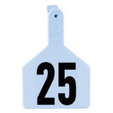 Z Tags Z1 NoSnag LaserPrinted Numbered Cow Tags 125 Blue