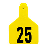 Z Tags Z1 NoSnag LaserPrinted Numbered Calf Tags 125 Yellow