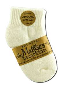 Maggies Functional Organics Kid Anklet & Athletic Socks 2 Pack Athletic Toddler White