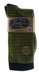 Maggies Functional Organics Cotton Crew Singles Cushion Navy\/Green 10-13