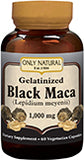 Only Natural Gelatinized Black Maca 1000 mg 60 VGC