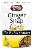 Foods Alive Ginger Snap Flax Crackers 4 OZ