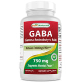 Best Naturals GABA 750 mg 180 CAP