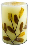 Auroshikha Cylindrical (1-3\/4 in x 2-3\/4 in)(4.6 cm) Flower Candles Sandal