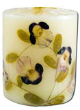 Auroshikha 3 in Pillar (2-3\/4 in x 3 in) Flower Candles Spring Blossom