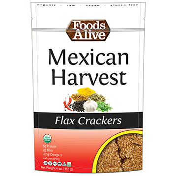 Foods Alive Mexican Harvest Flax Crackers Org 4 oz